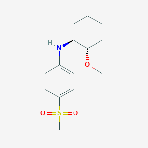 molecular formula C14H21NO3S B7645294 N-[(1S,2S)-2-methoxycyclohexyl]-4-methylsulfonylaniline 