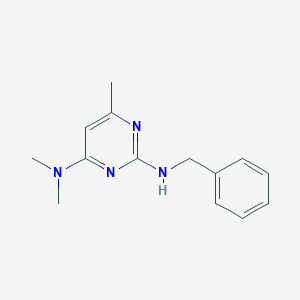 molecular formula C14H18N4 B7645297 2-N-benzyl-4-N,4-N,6-trimethylpyrimidine-2,4-diamine 