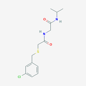 2-[[2-[(3-chlorophenyl)methylsulfanyl]acetyl]amino]-N-propan-2-ylacetamide