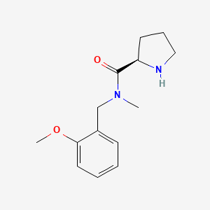 molecular formula C14H20N2O2 B7645370 (2R)-N-[(2-methoxyphenyl)methyl]-N-methylpyrrolidine-2-carboxamide 