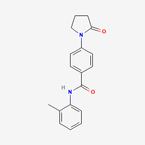 molecular formula C18H18N2O2 B7645379 N-(2-methylphenyl)-4-(2-oxopyrrolidin-1-yl)benzamide 