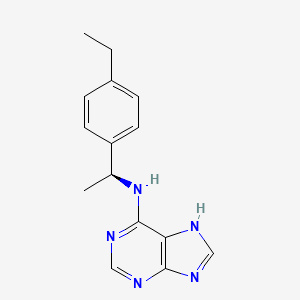 molecular formula C15H17N5 B7645383 N-[(1S)-1-(4-ethylphenyl)ethyl]-7H-purin-6-amine 