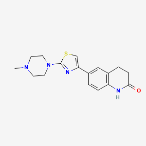 6-[2-(4-methylpiperazin-1-yl)-1,3-thiazol-4-yl]-3,4-dihydro-1H-quinolin-2-one