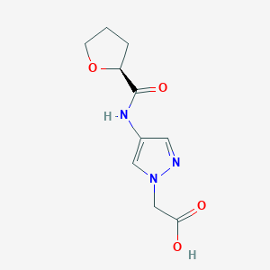 molecular formula C10H13N3O4 B7645409 2-[4-[[(2S)-oxolane-2-carbonyl]amino]pyrazol-1-yl]acetic acid 