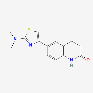 6-[2-(dimethylamino)-1,3-thiazol-4-yl]-3,4-dihydro-1H-quinolin-2-one