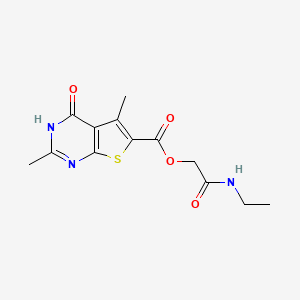 [2-(ethylamino)-2-oxoethyl] 2,5-dimethyl-4-oxo-3H-thieno[2,3-d]pyrimidine-6-carboxylate