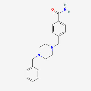 molecular formula C19H23N3O B7645468 4-[(4-苄基哌嗪-1-基)甲基]苯甲酰胺 