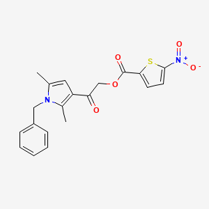 molecular formula C20H18N2O5S B7645483 [2-(1-Benzyl-2,5-dimethylpyrrol-3-yl)-2-oxoethyl] 5-nitrothiophene-2-carboxylate 