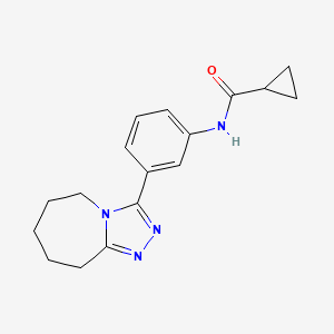 N-[3-(6,7,8,9-tetrahydro-5H-[1,2,4]triazolo[4,3-a]azepin-3-yl)phenyl]cyclopropanecarboxamide