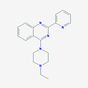 molecular formula C19H21N5 B7645512 4-(4-Ethylpiperazin-1-yl)-2-(pyridin-2-yl)quinazoline 