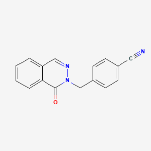 molecular formula C16H11N3O B7645554 4-[(1-Oxophthalazin-2-yl)methyl]benzonitrile 