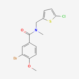 3-bromo-N-[(5-chlorothiophen-2-yl)methyl]-4-methoxy-N-methylbenzamide