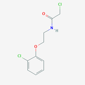 molecular formula C10H11Cl2NO2 B7645565 2-chloro-N-[2-(2-chlorophenoxy)ethyl]acetamide 