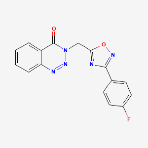 3-[[3-(4-Fluorophenyl)-1,2,4-oxadiazol-5-yl]methyl]-1,2,3-benzotriazin-4-one