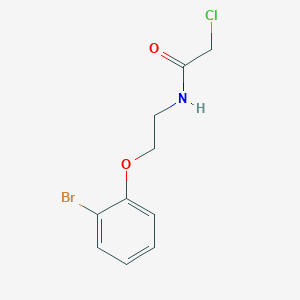 molecular formula C10H11BrClNO2 B7645591 N-[2-(2-bromophenoxy)ethyl]-2-chloroacetamide 