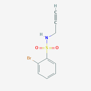 molecular formula C9H8BrNO2S B7645624 2-bromo-N-prop-2-ynylbenzenesulfonamide 