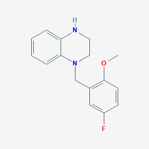 4-[(5-fluoro-2-methoxyphenyl)methyl]-2,3-dihydro-1H-quinoxaline