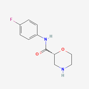 (2R)-N-(4-fluorophenyl)morpholine-2-carboxamide