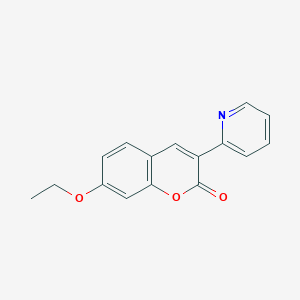 molecular formula C16H13NO3 B7645716 7-Ethoxy-3-pyridin-2-ylchromen-2-one 