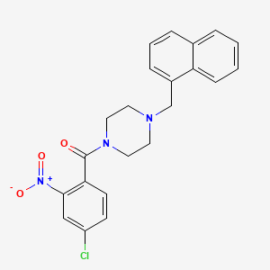 molecular formula C22H20ClN3O3 B7645720 (4-Chloro-2-nitrophenyl)-[4-(naphthalen-1-ylmethyl)piperazin-1-yl]methanone 