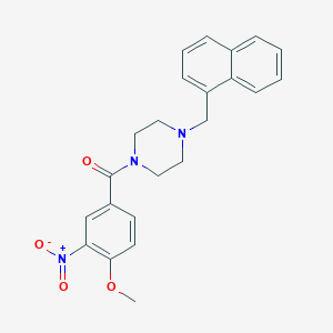 molecular formula C23H23N3O4 B7645723 (4-Methoxy-3-nitrophenyl)-[4-(naphthalen-1-ylmethyl)piperazin-1-yl]methanone 