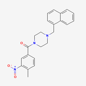 molecular formula C23H23N3O3 B7645730 (4-Methyl-3-nitrophenyl)-[4-(naphthalen-1-ylmethyl)piperazin-1-yl]methanone 