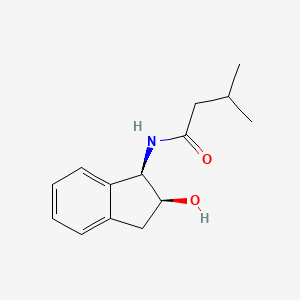 molecular formula C14H19NO2 B7645741 N-[(1R,2S)-2-hydroxy-2,3-dihydro-1H-inden-1-yl]-3-methylbutanamide 