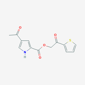 (2-oxo-2-thiophen-2-ylethyl) 4-acetyl-1H-pyrrole-2-carboxylate