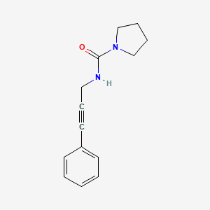 molecular formula C14H16N2O B7645808 N-(3-phenylprop-2-ynyl)pyrrolidine-1-carboxamide 