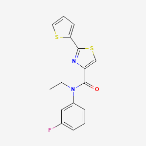 N-ethyl-N-(3-fluorophenyl)-2-thiophen-2-yl-1,3-thiazole-4-carboxamide