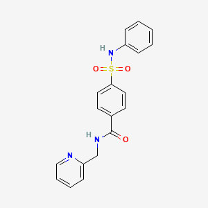 molecular formula C19H17N3O3S B7645844 4-(phenylsulfamoyl)-N-(pyridin-2-ylmethyl)benzamide 