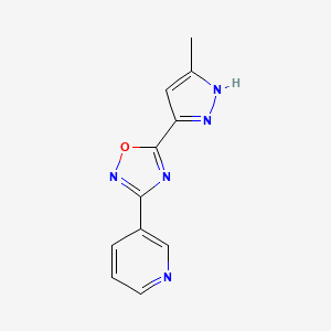 5-(5-methyl-1H-pyrazol-3-yl)-3-pyridin-3-yl-1,2,4-oxadiazole