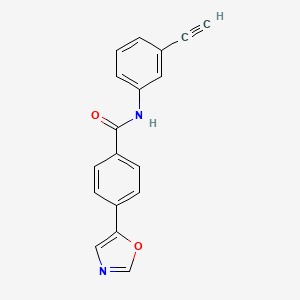 N-(3-ethynylphenyl)-4-(1,3-oxazol-5-yl)benzamide