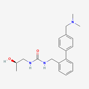 molecular formula C20H27N3O2 B7645873 1-[[2-[4-[(dimethylamino)methyl]phenyl]phenyl]methyl]-3-[(2R)-2-hydroxypropyl]urea 