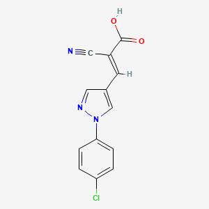 (E)-3-[1-(4-chlorophenyl)pyrazol-4-yl]-2-cyanoprop-2-enoic acid