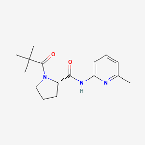 (2S)-1-(2,2-dimethylpropanoyl)-N-(6-methylpyridin-2-yl)pyrrolidine-2-carboxamide