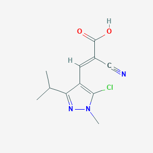 (E)-3-(5-chloro-1-methyl-3-propan-2-ylpyrazol-4-yl)-2-cyanoprop-2-enoic acid