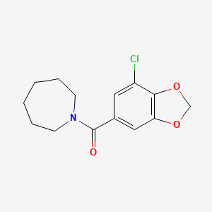 molecular formula C14H16ClNO3 B7645899 Azepan-1-yl-(7-chloro-1,3-benzodioxol-5-yl)methanone 