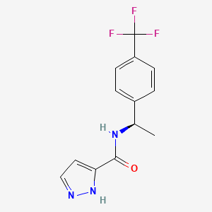 N-[(1R)-1-[4-(trifluoromethyl)phenyl]ethyl]-1H-pyrazole-5-carboxamide