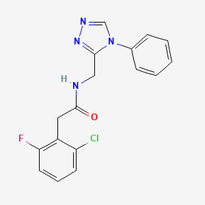 2-(2-chloro-6-fluorophenyl)-N-[(4-phenyl-1,2,4-triazol-3-yl)methyl]acetamide