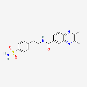 molecular formula C19H20N4O3S B7645935 2,3-dimethyl-N-[2-(4-sulfamoylphenyl)ethyl]quinoxaline-6-carboxamide 