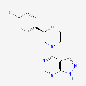 (2R)-2-(4-chlorophenyl)-4-(1H-pyrazolo[3,4-d]pyrimidin-4-yl)morpholine