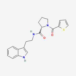 (2S)-N-[2-(1H-indol-3-yl)ethyl]-1-(thiophene-2-carbonyl)pyrrolidine-2-carboxamide