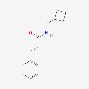 molecular formula C14H19NO B7645985 N-(cyclobutylmethyl)-3-phenylpropanamide 