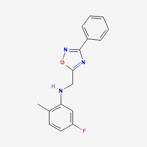 5-fluoro-2-methyl-N-[(3-phenyl-1,2,4-oxadiazol-5-yl)methyl]aniline