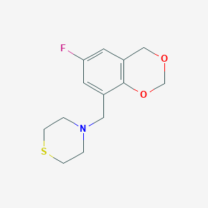 molecular formula C13H16FNO2S B7646051 4-[(6-fluoro-4H-1,3-benzodioxin-8-yl)methyl]thiomorpholine 