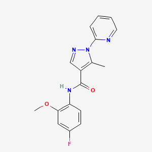 N-(4-fluoro-2-methoxyphenyl)-5-methyl-1-pyridin-2-ylpyrazole-4-carboxamide