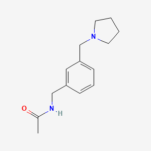 N-[[3-(pyrrolidin-1-ylmethyl)phenyl]methyl]acetamide