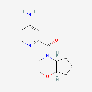 molecular formula C13H17N3O2 B7646096 [(4aS,7aR)-3,4a,5,6,7,7a-hexahydro-2H-cyclopenta[b][1,4]oxazin-4-yl]-(4-aminopyridin-2-yl)methanone 