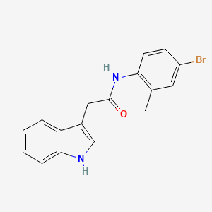 molecular formula C17H15BrN2O B7646105 N-(4-bromo-2-methylphenyl)-2-(1H-indol-3-yl)acetamide 